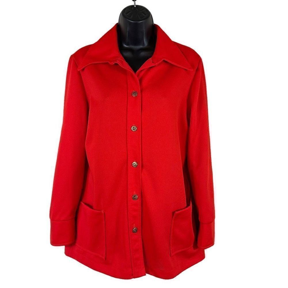 Vintage Red Casual Polyester Blazer Women’s Size 17/18
